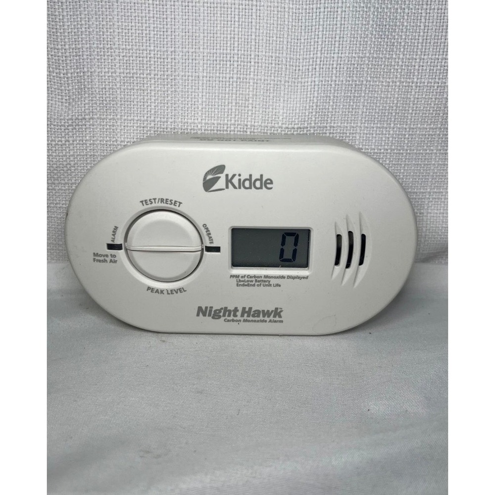 Kidde Night Hawk Carbon Monoxide Alarm Digital Display White Home Safety CO Unit